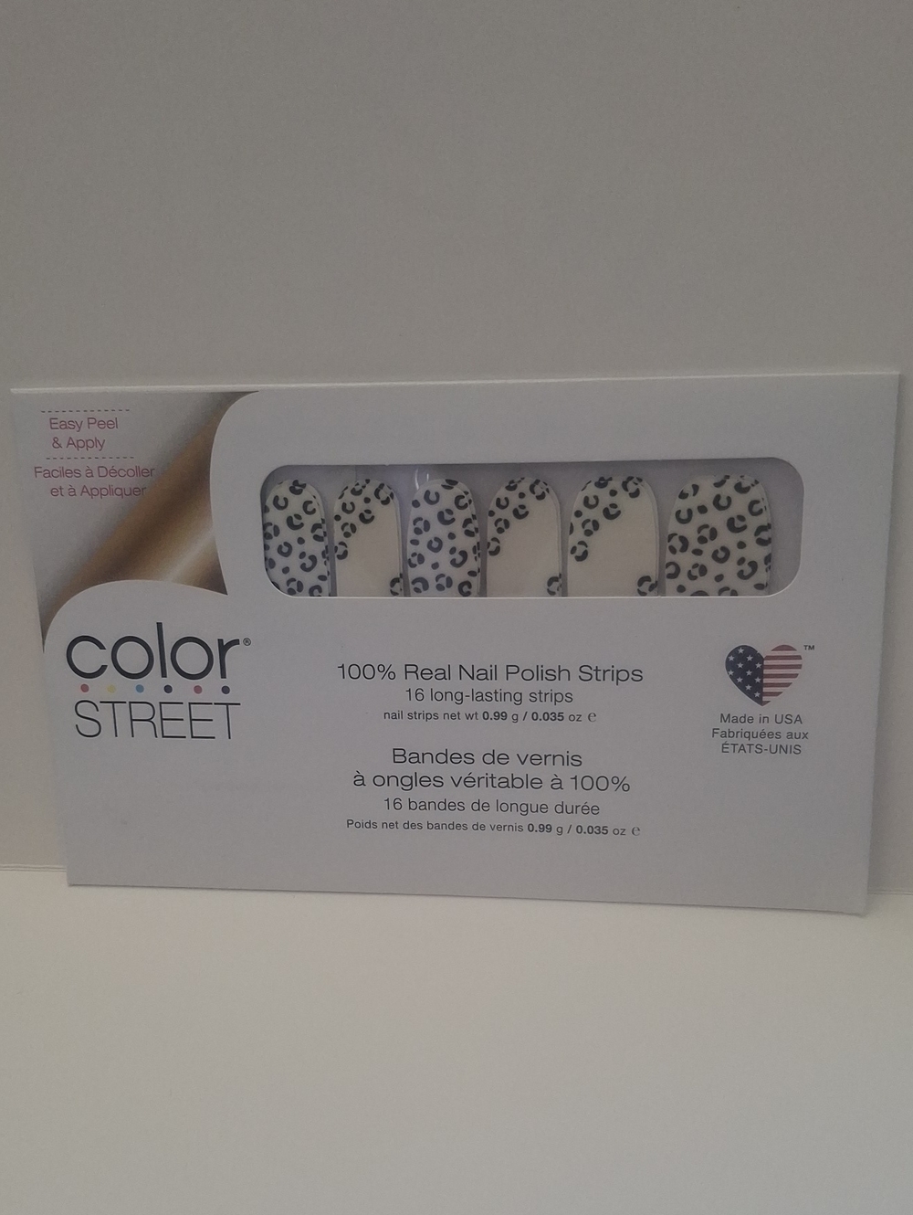 Color Street White and Black Leopard Nail Polish Strips - Spot On